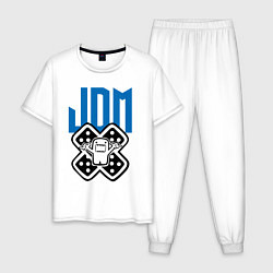 Пижама хлопковая мужская JDM Japan Hero, цвет: белый