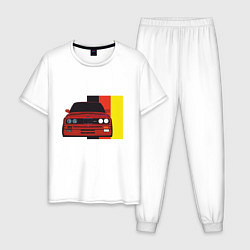 Пижама хлопковая мужская BMW - Germany, цвет: белый