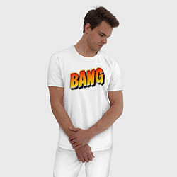 Пижама хлопковая мужская Bang взрыв, цвет: белый — фото 2