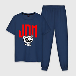 Пижама хлопковая мужская JDM Kitten-Zombie Japan, цвет: тёмно-синий