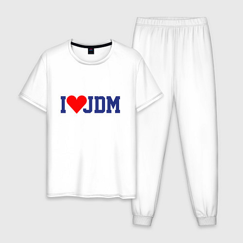 Мужская пижама I love JDM! / Белый – фото 1
