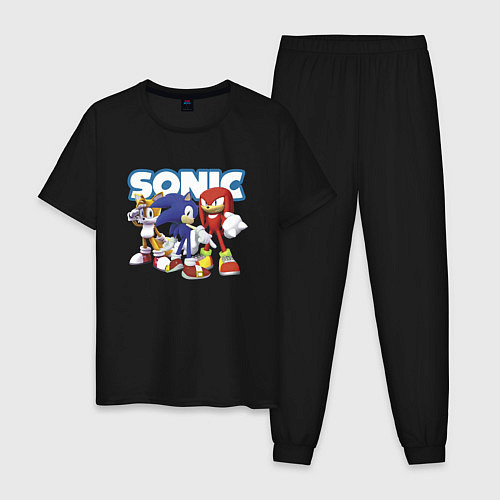Мужская пижама Sonic Heroes Video game / Черный – фото 1