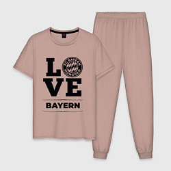 Пижама хлопковая мужская Bayern Love Классика, цвет: пыльно-розовый