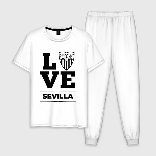 Мужская пижама Sevilla Love Классика / Белый – фото 1