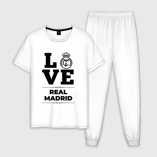 Мужская пижама Real Madrid Love Классика / Белый – фото 1