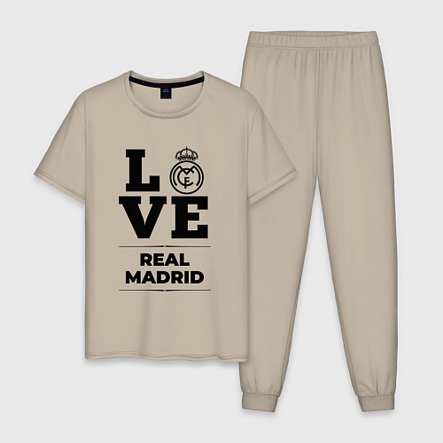 Мужская пижама Real Madrid Love Классика / Миндальный – фото 1