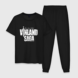 Пижама хлопковая мужская Сага о Виланде art, цвет: черный