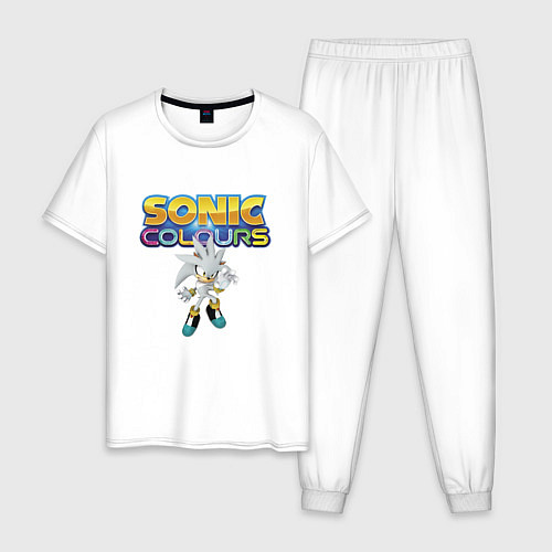 Мужская пижама Silver Hedgehog Sonic Video Game / Белый – фото 1