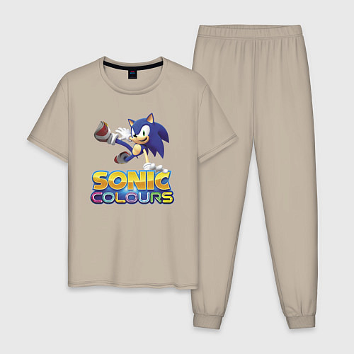Мужская пижама Sonic Colours Hedgehog Video game / Миндальный – фото 1