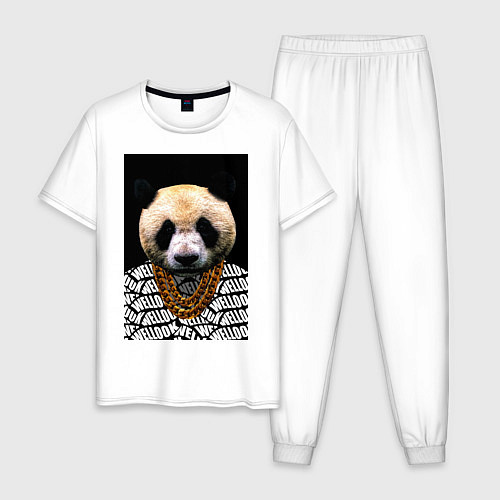 Мужская пижама Panda Look 2 / Белый – фото 1