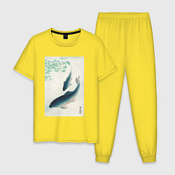 Пижама хлопковая мужская Carp or Koi, цвет: желтый