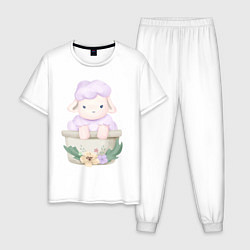 Мужская пижама Милая Овечка Сидит В Горшочке