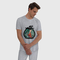 Пижама хлопковая мужская Хорнет и ткачи, цвет: меланж — фото 2