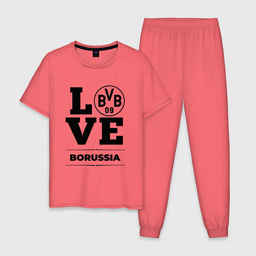 Мужская пижама Borussia Love Классика / Коралловый – фото 1
