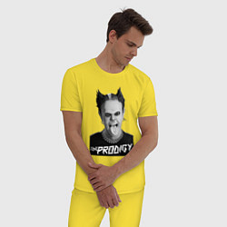 Пижама хлопковая мужская The Prodigy - firestarter, цвет: желтый — фото 2