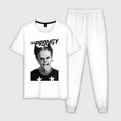 Пижама хлопковая мужская Firestarter - The prodigy, цвет: белый