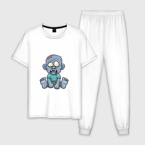Мужская пижама Baby Zombie / Белый – фото 1