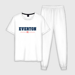 Пижама хлопковая мужская Everton FC Classic, цвет: белый