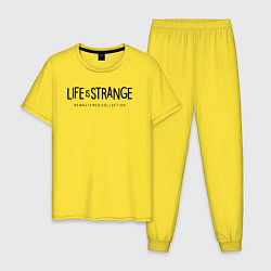 Пижама хлопковая мужская Life Is Strange - logo, цвет: желтый