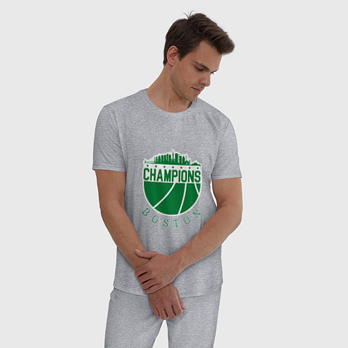 Мужская пижама Champions - Boston / Меланж – фото 3