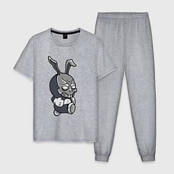 Пижама хлопковая мужская Cool hare Hype Крутой заяц Шумиха, цвет: меланж