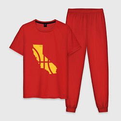 Пижама хлопковая мужская AND1 Golden State, цвет: красный