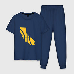 Пижама хлопковая мужская AND1 Golden State, цвет: тёмно-синий