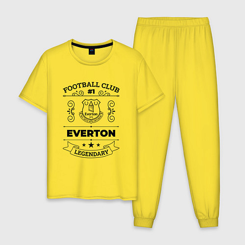 Мужская пижама Everton: Football Club Number 1 Legendary / Желтый – фото 1