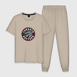 Пижама хлопковая мужская Торонто Рэпторс NBA, цвет: миндальный