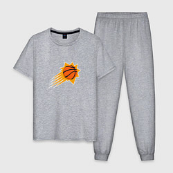 Пижама хлопковая мужская Финикс Санз NBA, цвет: меланж