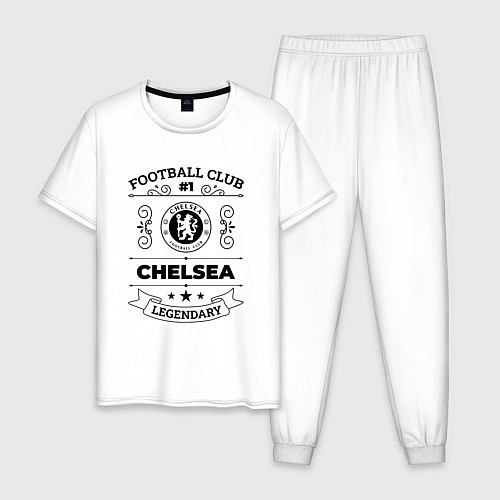 Мужская пижама Chelsea: Football Club Number 1 Legendary / Белый – фото 1