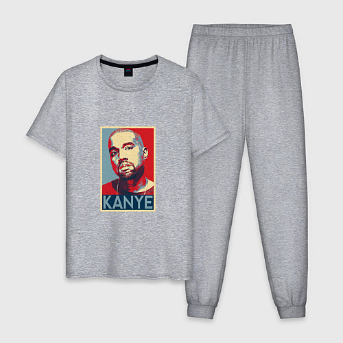 Мужская пижама Kanye - Hip Hop / Меланж – фото 1