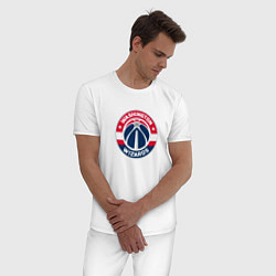 Пижама хлопковая мужская Вашингтон Уизардс NBA, цвет: белый — фото 2