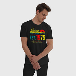 Пижама хлопковая мужская Vintage est 1975 Limited Edition, цвет: черный — фото 2
