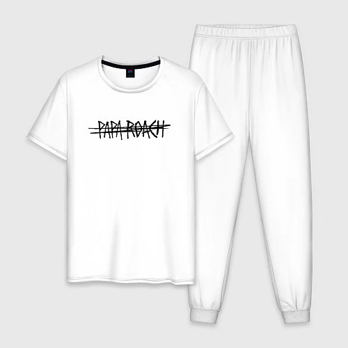 Мужская пижама Papa roach Логотип / Белый – фото 1