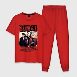 Пижама хлопковая мужская SUM 41 PIECES, цвет: красный