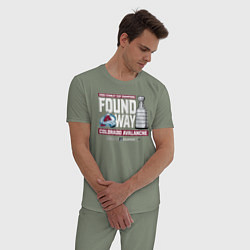 Пижама хлопковая мужская COLORADO AVALANCHE 2022, цвет: авокадо — фото 2