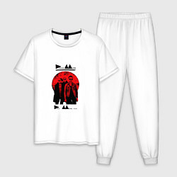 Пижама хлопковая мужская DELTA MACHINE TOUR DM, цвет: белый
