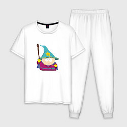 Пижама хлопковая мужская Картман принт Южный Парк, цвет: белый