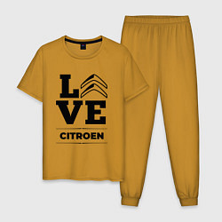 Пижама хлопковая мужская Citroen Love Classic, цвет: горчичный