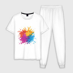 Мужская пижама Paint splashes