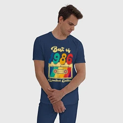 Пижама хлопковая мужская Лучшее из 1986 лимитированная серия, цвет: тёмно-синий — фото 2