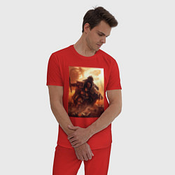 Пижама хлопковая мужская Атакующий примарх Ангрон, цвет: красный — фото 2