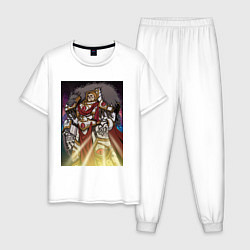Пижама хлопковая мужская Примарх Хорус Луперкаль, цвет: белый