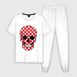 Мужская пижама Череп в горошек