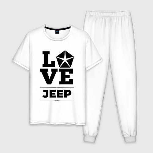 Мужская пижама Jeep Love Classic / Белый – фото 1