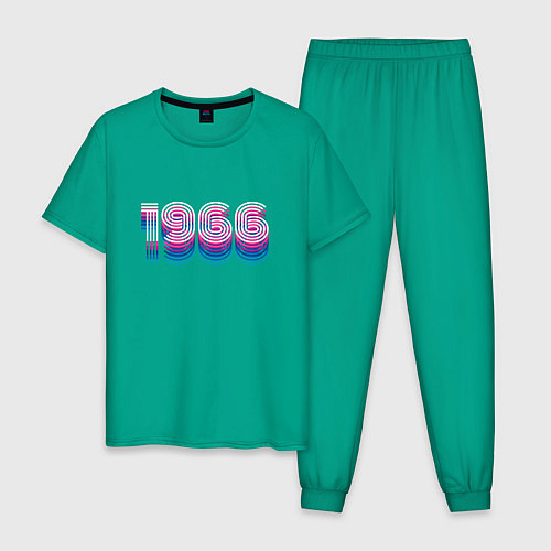 Мужская пижама 1966 год ретро неон / Зеленый – фото 1