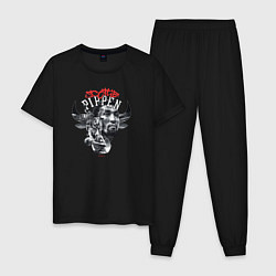 Пижама хлопковая мужская Скотти Пиппен:Чикаго Буллз, цвет: черный