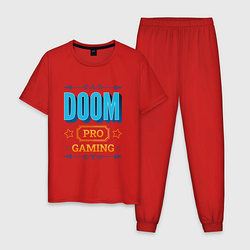 Мужская пижама Игра Doom pro gaming / Красный – фото 1