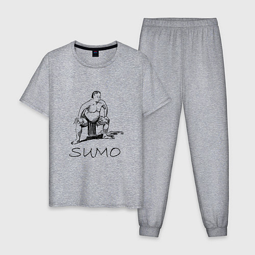 Мужская пижама Сумо минимализм / Меланж – фото 1